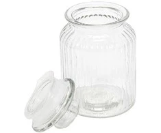 Zeller Stiklinis birių produktų indas su dangteliu CURLY, 750 ml