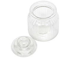 Zeller Stiklinis birių produktų indas su dangteliu CURLY, 650 ml
