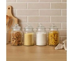 Zeller Stiklinis birių produktų indas su dangteliu CURLY, 750 ml