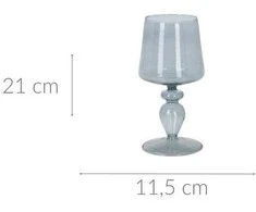 Home Styling Collection Stiklinė žvakidė ant kojos, 21 cm