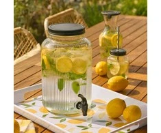 Zeller Stiklinis indas su čiaupu KITCHEN ESSENTIALS, 3900 ml