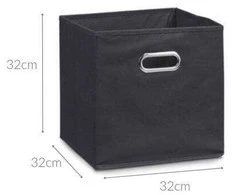 Storage Basket Organiser, Juodas, 32 x 32 x 32 cm, ZELLER