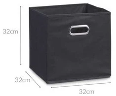Storage Basket Organiser, Juodas, 32 x 32 x 32 cm, ZELLER