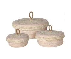 Home Styling Collection PIECES Sandėliavimo konteineriai su dangteliu, 3 vnt