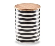 Bamboo STRIPES keraminis indelis su bambukiniu dangteliu, 580 ml, ZELLER