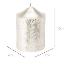 Home Styling Collection Dekoratyvinė žvakė su metaliniu raštu, 7 x 10 cm