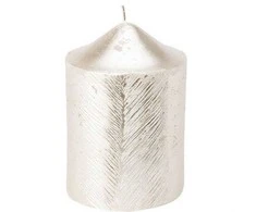 Home Styling Collection Dekoratyvinė žvakė su metaliniu raštu, 7 x 10 cm