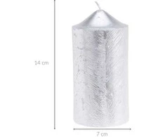 Home Styling Collection Dekoratyvinė žvakė su metaliniu raštu, 7 x 14 cm