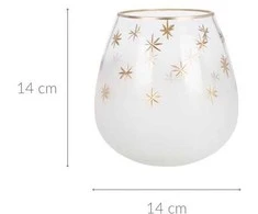 Home Styling Collection Arbatinės žvakidės stiklinės formos, Ø 14 cm