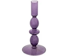 Bikuva.lt Žvakidė violetinė stiklinė D9xH19,5 cm Atmosphera 193778A
