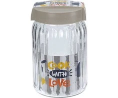 Home Styling Collection Stiklinis indas birių produktų saugojimui 1,3 l