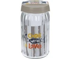 Eh Excellent Houseware Stiklinis indas 1,6 l birių produktų saugojimui
