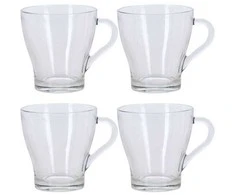 Excellent Houseware Stiklinės kavos ir arbatai 280 ml 4 vnt.