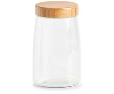 Zeller Stiklinis indas sandariu bambukiniu dangteliu, 1600 ml