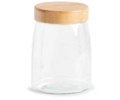 Zeller Stiklinis indas sandariu bambukiniu dangteliu, 1300 ml