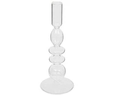 Žvakidė skaidri stiklinė D9xH22 cm Atmosphera 198207