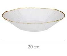 Home Styling Collection Stiklo salotinė 500 ml, auksinė 20,5 cm