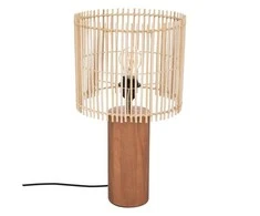 Atmosphera Lamp Stalinis šviestuvas ant medinio stovo Davys, 48 cm