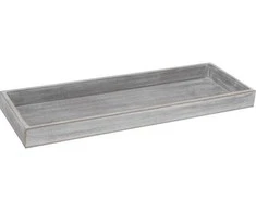 Home Styling Collection Dekoratyvinis medinis padėklas WOOD, pilkos sp., 40 x 14 x 3,2 cm