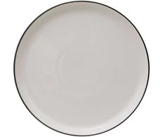 Secret De Gourmet PIECES ALIX porcelianinės vakarienės lėkštės, juodu kraštu, 6 vnt. x 27 cm