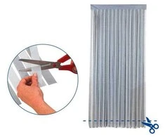 Maximex Tape door curtain, 90 x 200 cm, pilkas