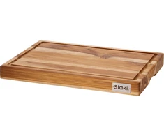 Mondex Teak wood cutting board with juice groove, 40 x 30 x 4 cm