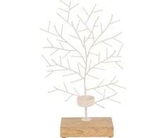 Home Styling Collection Žvakės laikiklis, medžio formos, metalinis, 32 x 22 cm
