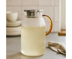 Arbatinukas, borosilikatinis stiklas, 1500 ml / 50,85 uncijos, 170 x 116 x 215 mm, 477 gramai, atsparus karščiui