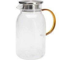 Arbatinukas, borosilikatinis stiklas, 1500 ml / 50,85 uncijos, 170 x 116 x 215 mm, 477 gramai, atsparus karščiui