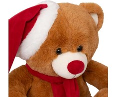 Atmosphera Bear Meškiukas su Kalėdų Senelio kepure, 34 cm