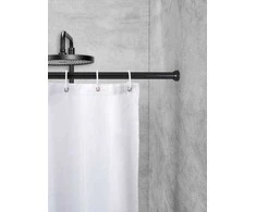 Teleskopinė dušo juosta, 70 - 115 cm, juoda, WENKO