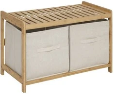 5five Simply Smart Bench TIDY BOX vonios suoliukas, 2 talpyklos, 66,8 x 44 x 35 cm