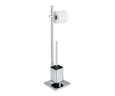 Tualeto popieriaus stovas ir šepetys QUADRO tualetui - 2 in 1, WENKO