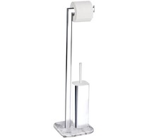 Tualeto popieriaus stovas ir tualeto šepetys, ONYX- 2 in 1, WENKO (Pažeista pakuotė)