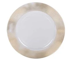 Home Styling Collection Skaidri apatinė plokštė su aukso dekoru, Ø 33 cm