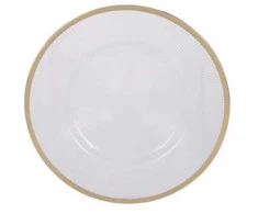 Home Styling Collection Skaidri apatinė plokštė su aukso dekoru, Ø 33 cm