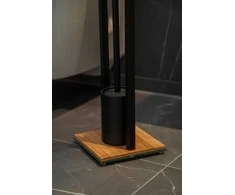 Tualeto popieriaus stovas su BAMBOO tualeto šepetėliu, bambuko pagrindu, WENKO