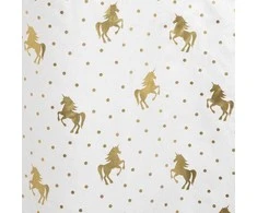 Atmosphera UNICORN vaikiška užuolaida, 140 x 250 cm, rožinė aukso spalvos vienaragiai