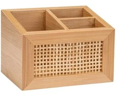 ALLEGRE BAMBOO universalus konteineris, 3 skyreliai, bambukas, WENKO