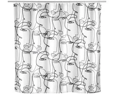 Dušo užuolaidos su pelėsiu apsaugančia danga FACES, 180 x 200 cm, plastikas, WENKO