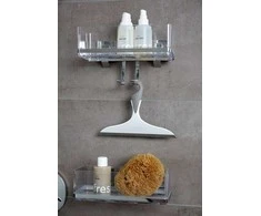 Wenko Vacuum-Loc sieninė lentyna su kabliukais Quadro tvirtinimas be gręžimo