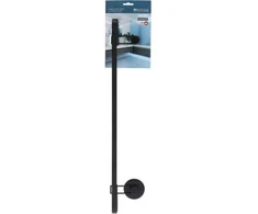 Bathroom Solutions Rankšluosčių laikiklis 60 cm Juodas metalas su siurbimo puodeliais