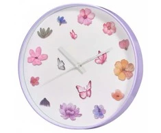 Home Styling Collection Sieninis laikrodis su gėlių motyvu, Ø 30 cm
