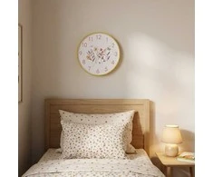 Home Styling Collection Sieninis laikrodis su gėlių motyvu, Ø 30 cm