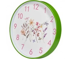 Home Styling Collection Sieninis laikrodis su gėlių motyvu, Ø 30 cm