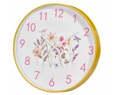 Home Styling Collection Sieninis laikrodis su gėlių motyvu, Ø 30 cm