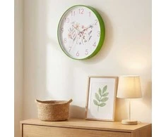Home Styling Collection Sieninis laikrodis su gėlių motyvu, Ø 30 cm