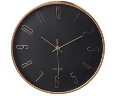 Segnale Wall clock with a wooden frame, juodas, Ø 30.5 cm