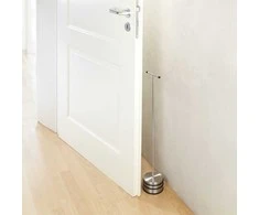 WENKO door stop, 11 x 68 cm, made of solid stainless steel.