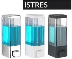Wenko ISTRES muilo ir dezinfekcijos skysčio dozatorius, sidabras, 320 ml, Weko